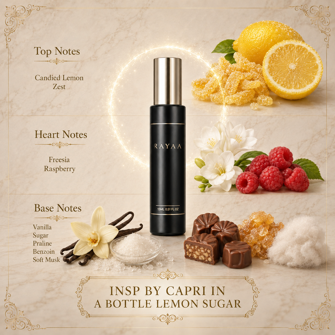 Insp. By Capri In A Bottle Lemon Sugar Extrait 15ml Spray