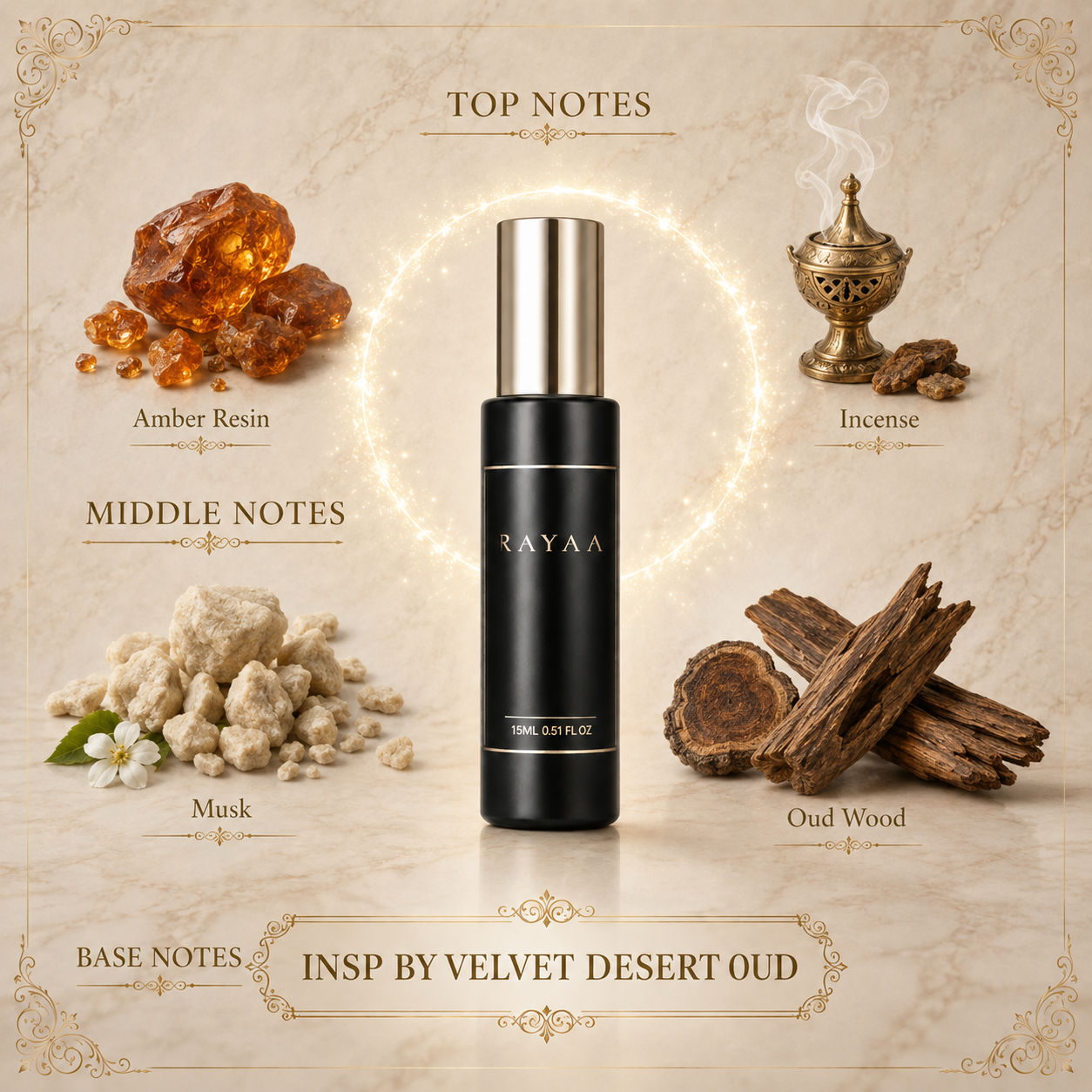 Insp by Velvet Desert Oud 15ml Extrait Spray